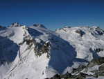 Pohled z Medelzkopf na Granatspitze a Stubacher Sonblick