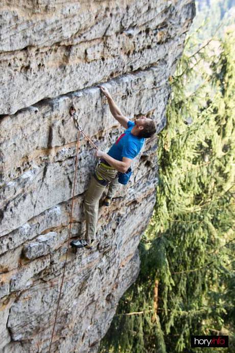 Tommy Caldwell u 1. kruhu, foto Petr Jandík