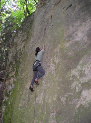 Pavel Henke při prvovýstupu, foto: Kýsa