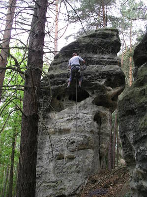 Kýsa při prvovýstupu, foto P. Henke