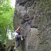 Pavel Henke při prvovýstupu, foto: Kýsa