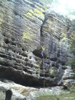 Prvovýstup: Pavel Henke u kruhu