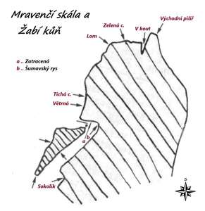 Mravenčí skála, M. Pech a kol. (1985) - Skalní oblasti v Západních Čechách