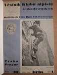 Věstník Klubu alpistů československých/českých (ročníky 1936, 1938, 1939, 1940, 1941) - nekompletní - Klub alpistů československých / Klub českých alpistů